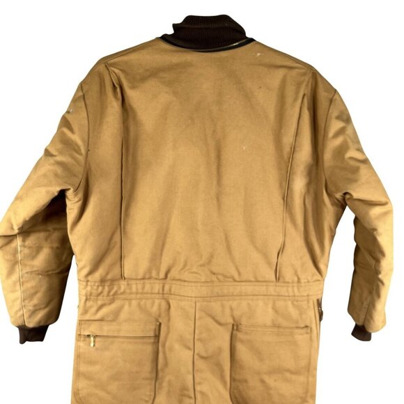 Wear Guard VTG Mens L Short 70s Canvas Pockets Quilted Coveralls Zip Work Wear - Picture 10 of 16